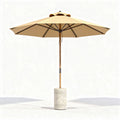 Parasol van 300 x 300 x 250 cm met houten frame en beige doek