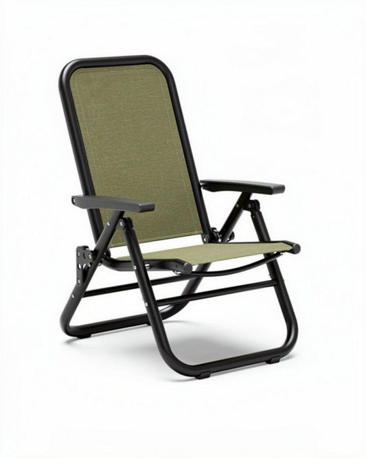 Opvouwbare ligstoel met een aluminium frame in groen 80 x 60 x 100cm